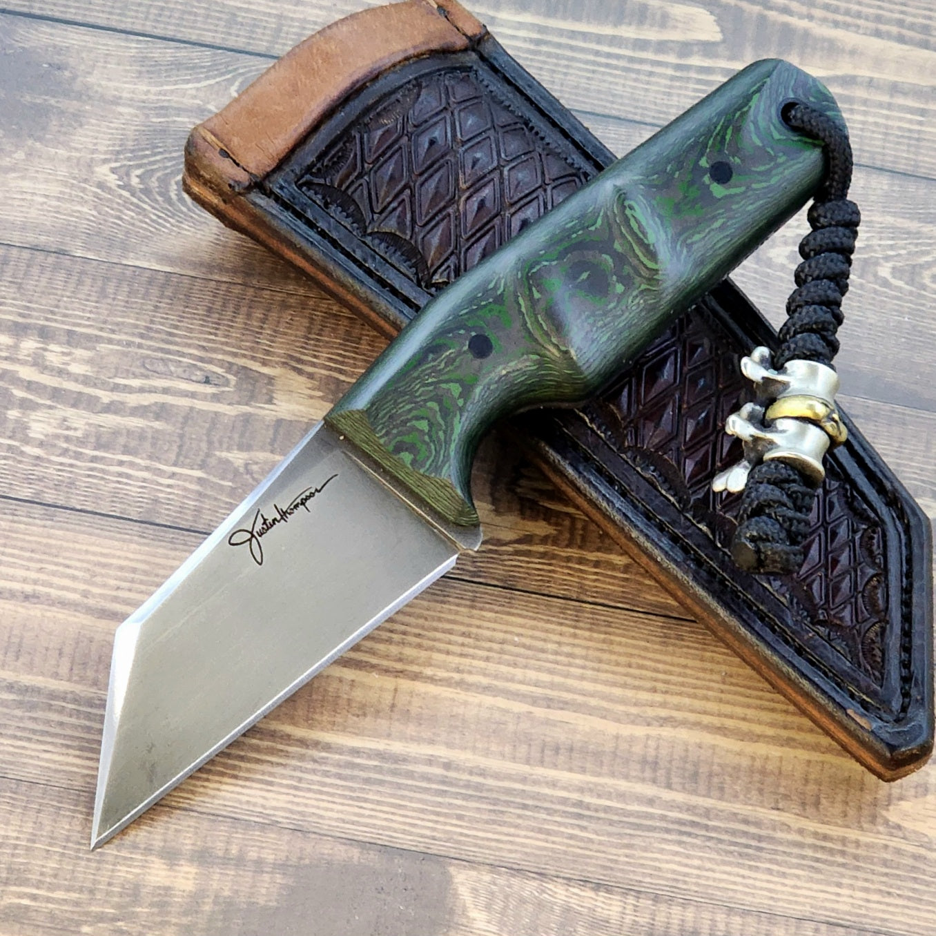 Large Kiridashi - Green Fat Carbon