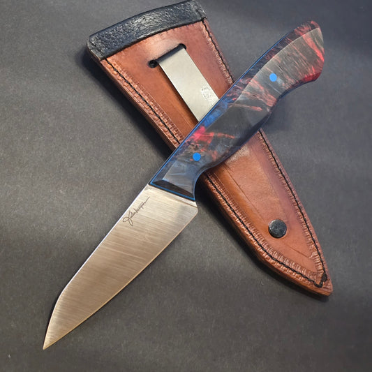 Utility Model 6 - red & blue dyed birch